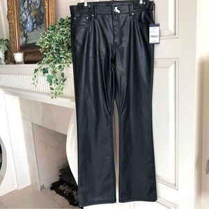 Worth Faux Leather Black Memphis Pant New Size 10